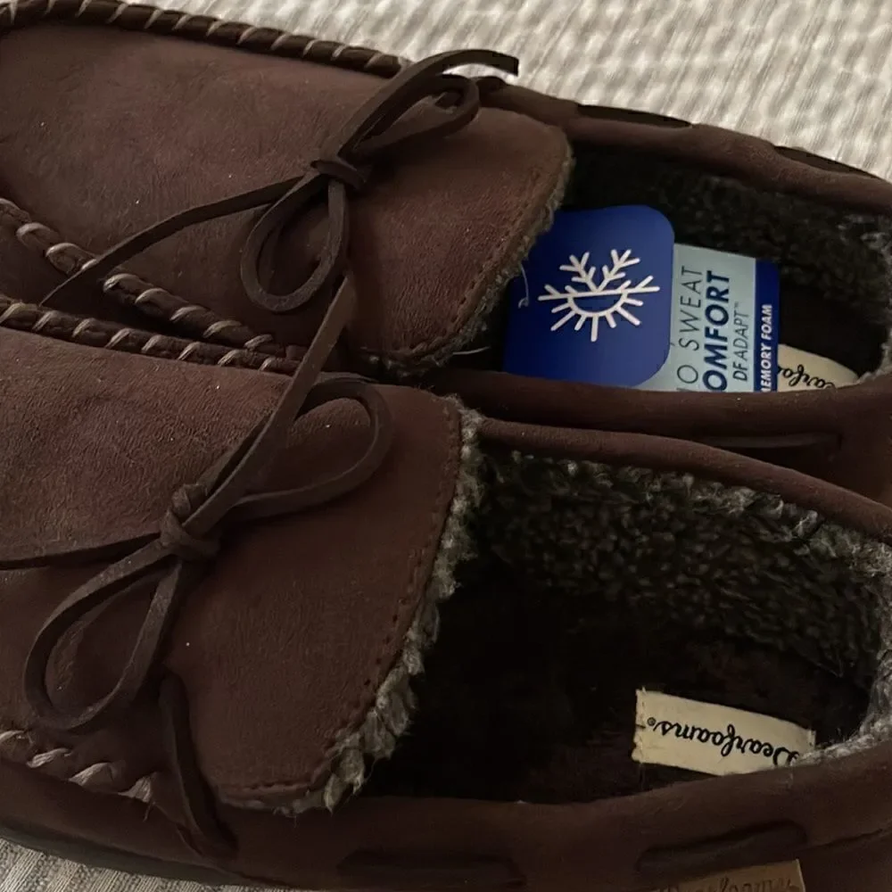 Dearfoams Microsuede Berber Lined Moccasin